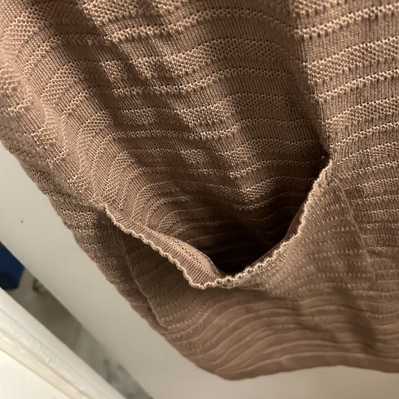 Isaac Mizrahi Live! Cascade-Front Sweater Cardigan mocha size 2x - Picture 4 of 6